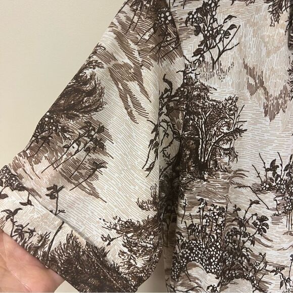 Men’s vintage polyester disco shirt.  Size L - Picture 2 of 5